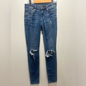 PARADISE MINE by ARITZIA jeans, low rise skinny, size 24, ripped knees